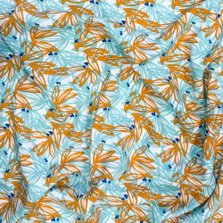 Printed Viscose NABALI Mint / Rust